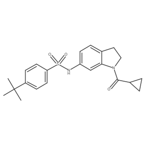4-(tert-butyl)-N-(1-(cyclopropanecarbonyl)indolin-6-yl)benzenesulfonamide Structure