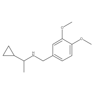 (1-Cyclopropylethyl)[(3,4-dimethoxyphenyl)methyl]amine Structure