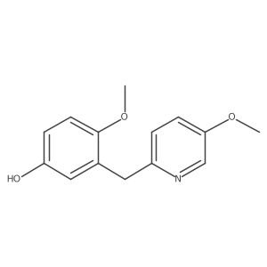 4-Methoxy-3-[(5-methoxy-2-pyridinyl)methyl]phenol结构式