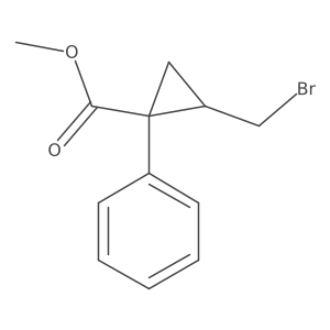 rel-Methyl (1R,2S)-2-(bromomethyl)-1-phenylcyclopropanecarboxylate Structure