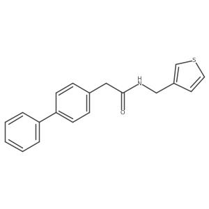 2-([1,1'-biphenyl]-4-yl)-N-(thiophen-3-ylmethyl)acetamide结构式