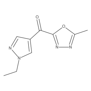 1-Ethyl-pyrazol-4-yl 5-methyl-1,3,4-oxadiazol-2-yl ketone Structure