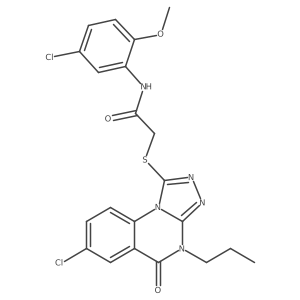 N-(5-chloro-2-methoxyphenyl)-2-[(7-chloro-5-oxo-4-propyl-4,5-dihydro[1,2,4]triazolo[4,3-a]quinazolin-1-yl)thio]acetamide Structure