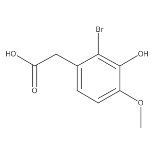 2-(2-Bromo-3-hydroxy-4-methoxyphenyl)acetic acid Structure