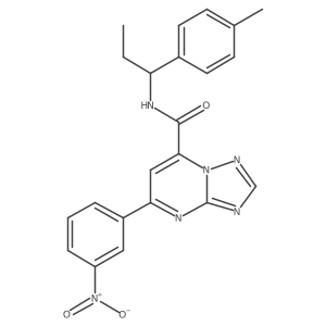 N-[1-(4-methylphenyl)propyl]-5-(3-nitrophenyl)[1,2,4]triazolo[1,5-a]pyrimidine-7-carboxamide Structure