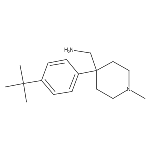 (4-(4-(Tert-butyl)phenyl)-1-methylpiperidin-4-yl)methanamine结构式