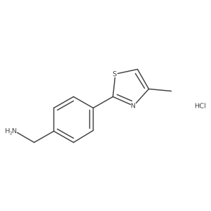 (4-(4-Methylthiazol-2-yl)phenyl)methanamine hydrochloride结构式