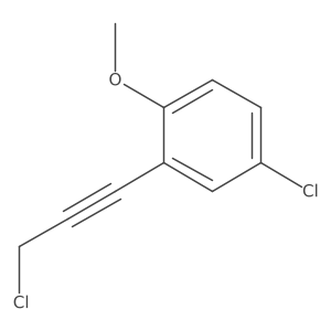 4-Chloro-2-(3-chloroprop-1-yn-1-yl)-1-methoxybenzene结构式