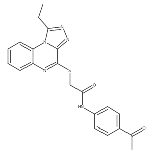N-(4-acetylphenyl)-2-((1-ethyl-[1,2,4]triazolo[4,3-a]quinoxalin-4-yl)thio)acetamide结构式