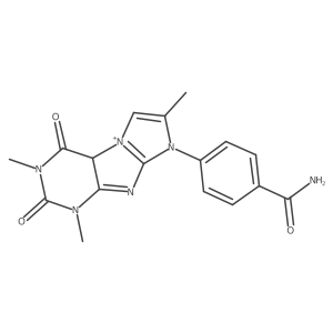 4-(2,4,7-trimethyl-1,3-dioxo-9aH-purino[7,8-a]imidazol-9-ium-6-yl)benzamide Structure