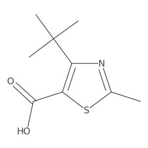 4-Tert-butyl-2-methyl-1,3-thiazole-5-carboxylic acid结构式