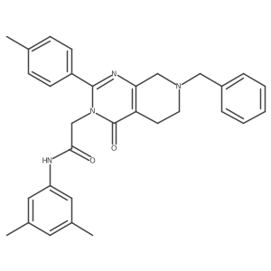 2-[7-benzyl-2-(4-methylphenyl)-4-oxo-3H,4H,5H,6H,7H,8H-pyrido[3,4-d]pyrimidin-3-yl]-N-(3,5-dimethylphenyl)acetamide结构式