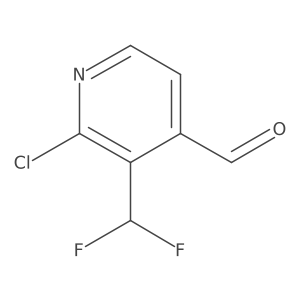 2-Chloro-3-(difluoromethyl)isonicotinaldehyde结构式
