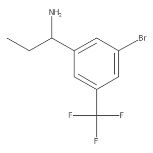 (R)-1-(3-Bromo-5-(trifluoromethyl)phenyl)propan-1-amine Structure