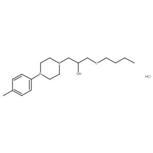 1-Butoxy-3-(4-(p-tolyl)piperazin-1-yl)propan-2-ol hydrochloride结构式