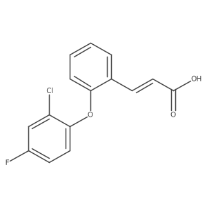 3-[2-(2-Chloro-4-fluorophenoxy)phenyl]prop-2-enoic acid Structure