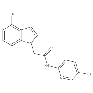 2-(4-bromo-1H-indol-1-yl)-N-(5-chloropyridin-2-yl)acetamide结构式