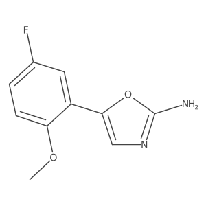 5-(5-Fluoro-2-methoxyphenyl)-1,3-oxazol-2-amine结构式