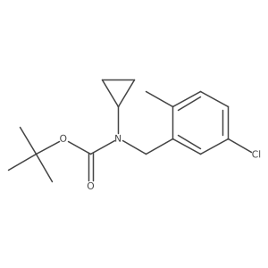 Tert-butyl (5-chloro-2-methylbenzyl)(cyclopropyl)carbamate结构式