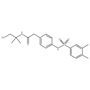 2-(4-(3,4-dimethylphenylsulfonamido)phenyl)-N-(1-hydroxy-2-methylpropan-2-yl)acetamide Structure