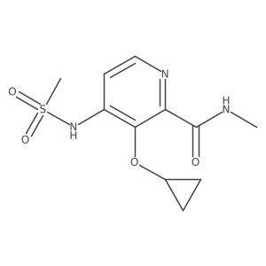 3-Cyclopropoxy-N-methyl-4-(methylsulfonamido)picolinamide结构式