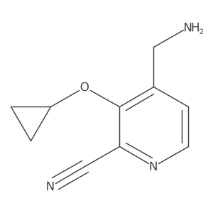 4-(Aminomethyl)-3-cyclopropoxypicolinonitrile结构式