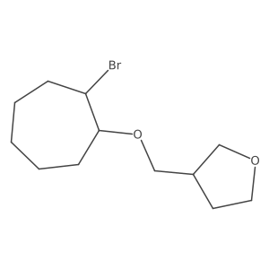 3-([(2-Bromocycloheptyl)oxy]methyl)oxolane结构式