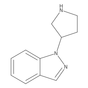 1-(pyrrolidin-3-yl)-1H-indazole结构式