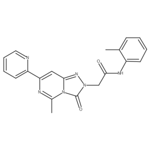 2-[5-methyl-3-oxo-7-(pyridin-2-yl)-2H,3H-[1,2,4]triazolo[4,3-c]pyrimidin-2-yl]-N-(2-methylphenyl)acetamide结构式