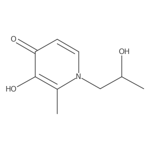 3-Hydroxy-1-(2-hydroxypropyl)-2-methyl-4(1H)-pyridinone Structure