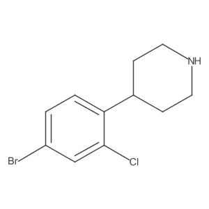 4-(4-Bromo-2-chlorophenyl)piperidine结构式