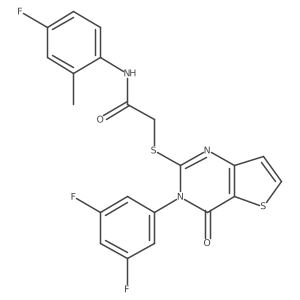 2-{[3-(3,5-difluorophenyl)-4-oxo-3,4-dihydrothieno[3,2-d]pyrimidin-2-yl]sulfanyl}-N-(4-fluoro-2-methylphenyl)acetamide Structure
