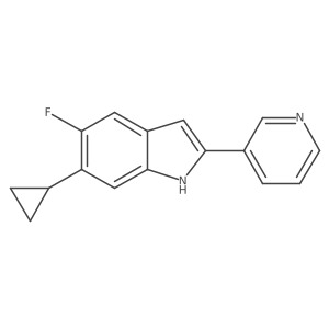 6-cyclopropyl-5-fluoro-2-pyridin-3-yl-1H-indole Structure