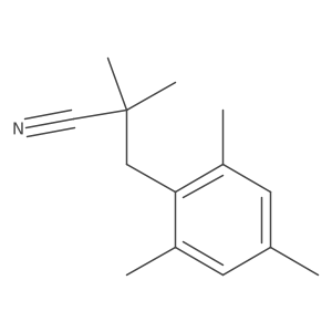 2,2-Dimethyl-3-(2,4,6-trimethylphenyl)propanenitrile结构式