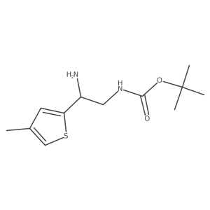 tert-butyl N-[2-amino-2-(4-methylthiophen-2-yl)ethyl]carbamate结构式