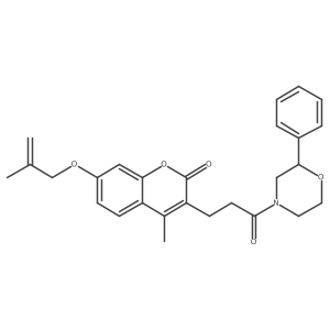 4-methyl-7-[(2-methylallyl)oxy]-3-[3-oxo-3-(2-phenylmorpholino)propyl]-2H-chromen-2-one Structure