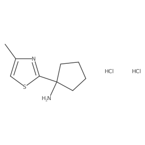 1-(4-Methyl-1,3-thiazol-2-yl)cyclopentan-1-amine dihydrochloride结构式