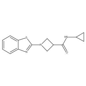 1-(benzo[d]thiazol-2-yl)-N-cyclopropylazetidine-3-carboxamide结构式
