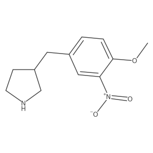 3-[(4-Methoxy-3-nitrophenyl)methyl]pyrrolidine Structure