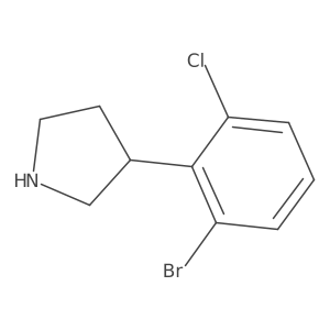 3-(2-Bromo-6-chlorophenyl)pyrrolidine结构式