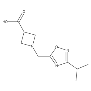 1-{[3-(Propan-2-yl)-1,2,4-oxadiazol-5-yl]methyl}azetidine-3-carboxylic acid Structure