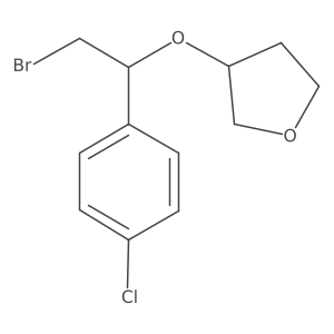 3-[2-Bromo-1-(4-chlorophenyl)ethoxy]oxolane Structure