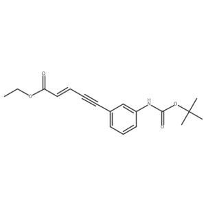(E)-5-[3-[[(1,1-Dimethylethoxy)carbonyl]amino]phenyl]-2-penten-4-ynoic Acid Methyl Ester Structure