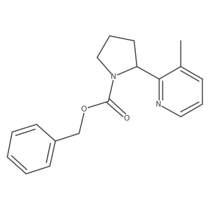 Benzyl 2-(3-methylpyridin-2-yl)pyrrolidine-1-carboxylate结构式