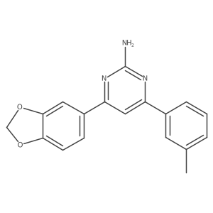 4-(2H-1,3-Benzodioxol-5-yl)-6-(3-methylphenyl)pyrimidin-2-amine结构式
