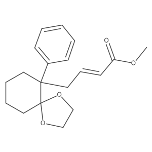 (E)-methyl 4-(6-phenyl-1,4-dioxaspiro[4.5]decan-6-yl)but-2-enoate结构式