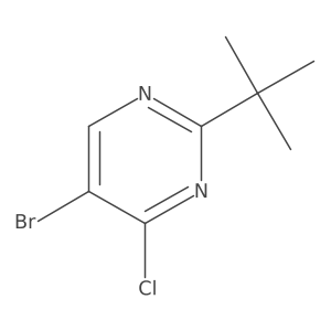 5-Bromo-4-chloro-2-(1,1-dimethylethyl)pyrimidine结构式