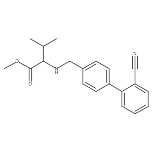 D-Valine, N-[(2'-cyano[1,1'-biphenyl]-4-yl)methyl]-, methyl ester结构式