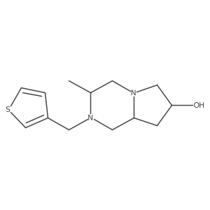 (3S,7R)-3-Methyl-2-(thiophen-3-ylmethyl)octahydropyrrolo[1,2-a]pyrazin-7-ol结构式