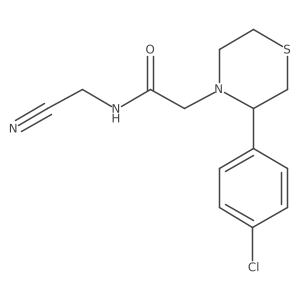 2-[3-(4-Chlorophenyl)thiomorpholin-4-YL]-N-(cyanomethyl)acetamide结构式